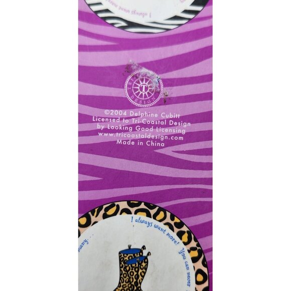 2004 Delphine Cubitt Salad Plates Tapas Appetizer Desert Shoe Boot Design Set 4 - Picture 13 of 14